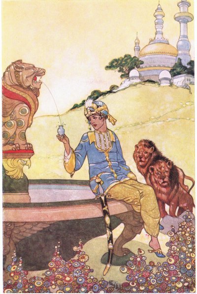 Prince Ahmed Fills His Bottle by René Bull